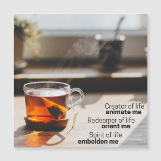 Magnet av bönen för den första koppen av kaffe