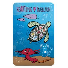 Magnet - Axolotls under havet - Buellton.Art
