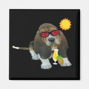 Magnet Baby Basset Hound, sommartid