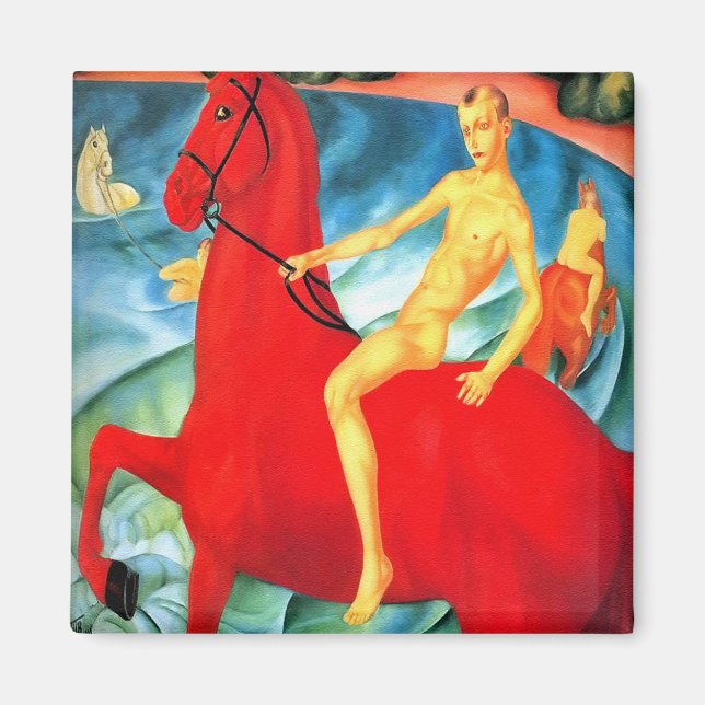 Magnet: "Bathing the Red Horse" Magnet (Framsidan)