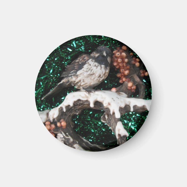 Magnet Bird Winter Scene (Framsidan)