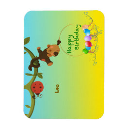 Magnet Birthday - Playful Monkey Themme