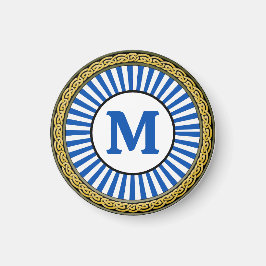 Magnet - Blå Rand - Personlig - Lägg till inledand