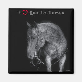 Magnet Black & White Quarter Horse