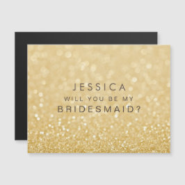 MAGNET blir min bridesaid Faux Guld Glitter