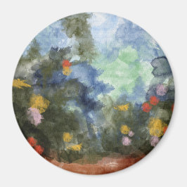 Magnet, Blommig stig akvarell Magnet
