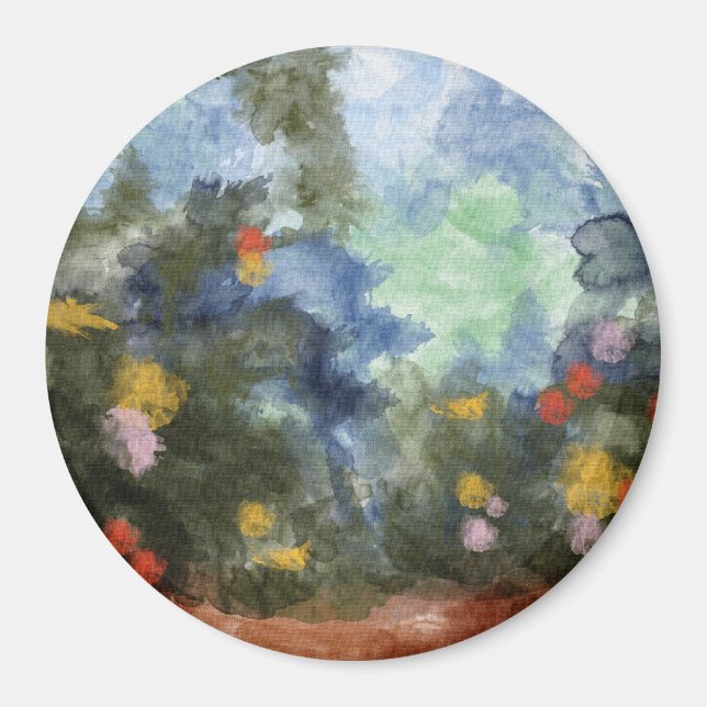 Magnet, Blommig stig akvarell Magnet (Framsidan)