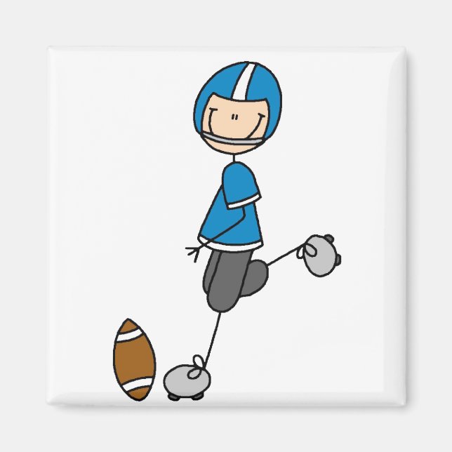 Magnet Blue Football Player (Framsidan)