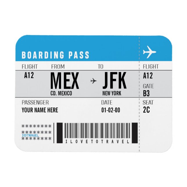 MAGNET BOARDING PASS (Horisontell)
