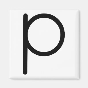 Magnet brev Rubrik "p"