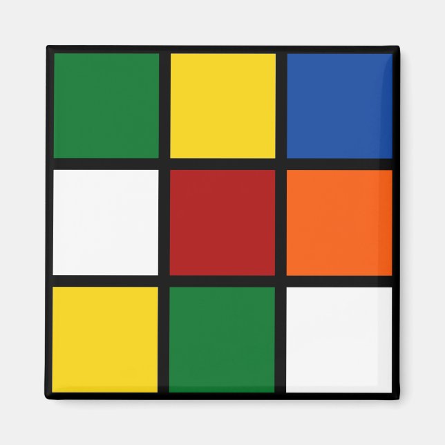 Magnet bunte Quadrate (Framsidan)