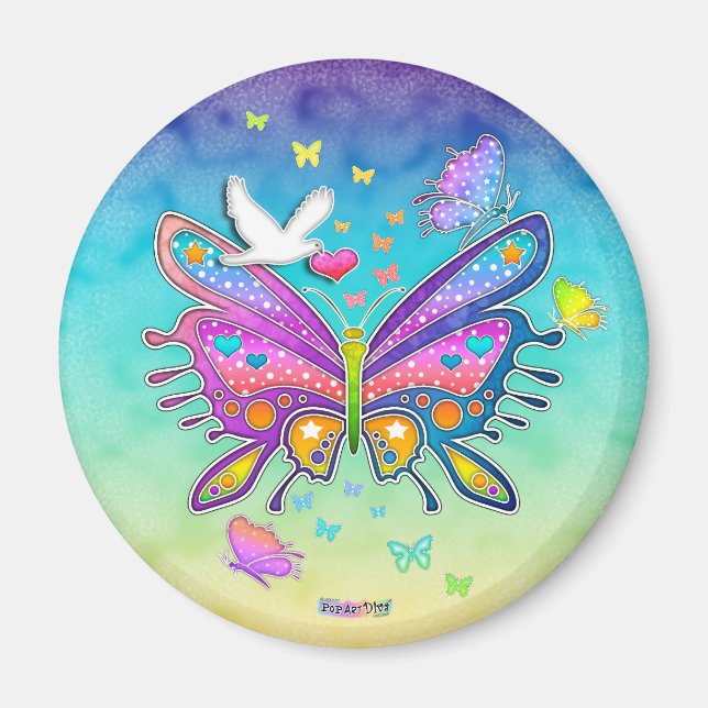 Magnet - BUTTERFLISK POP-ART (Framsidan)