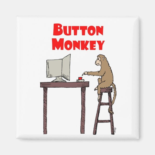 Magnet "Button Monkey" (Framsidan)
