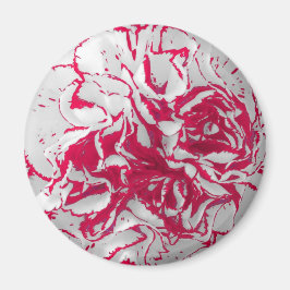 Magnet - Carnation i Red & White