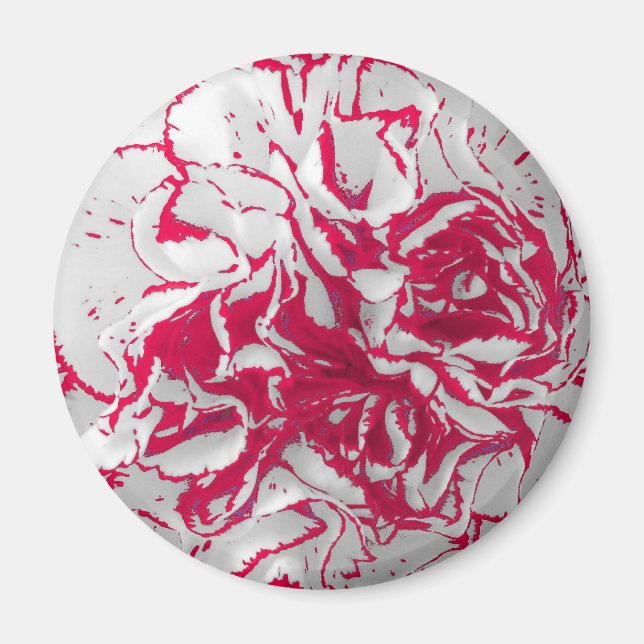 Magnet - Carnation i Red & White (Framsidan)