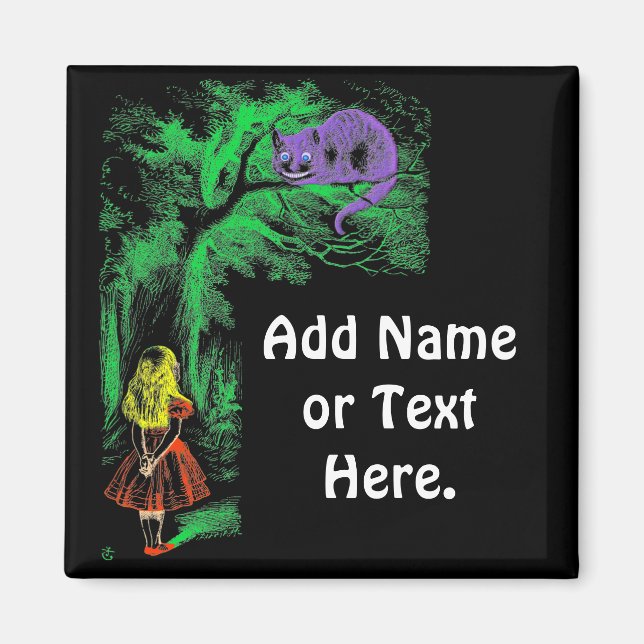Magnet: "Cheshire Cat" från Alice in Wonderland Magnet (Framsidan)