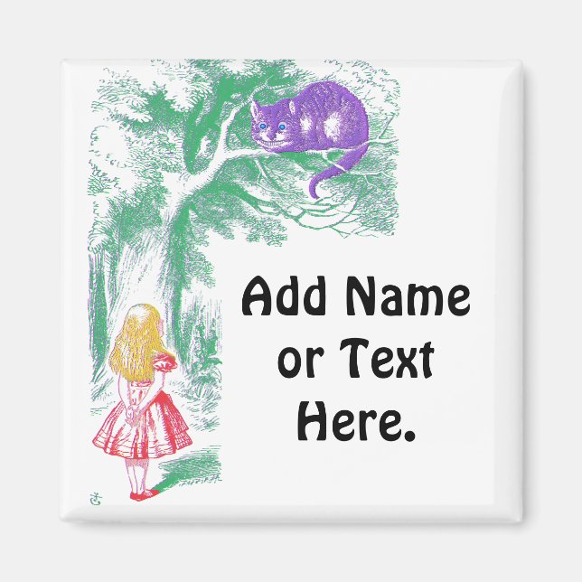 Magnet: "Cheshire Cat" från Alice in Wonderland Magnet (Framsidan)