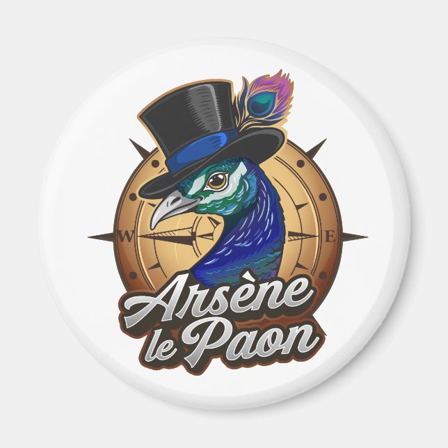 Magnet couleur "Arsène le Paon" (Framsidan)