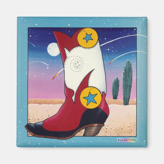 Magnet - Cowboy Boots, alla nedtryckta (Framsidan)