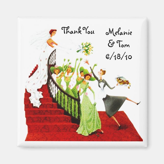 Magnet - Deco Bröllop Gift Keepsaké Bridesmaids TY (Framsidan)