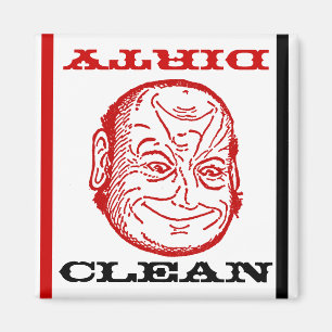 Magnet Dishwasher Butler Clean Dirty optisk roligt