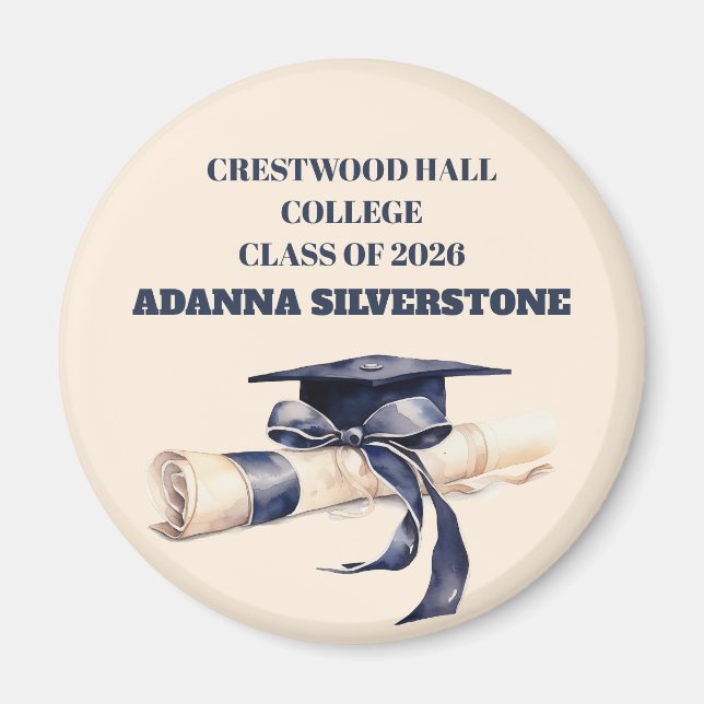 Magnet-Editable Graduation Keepsake Magnet (Framsidan)