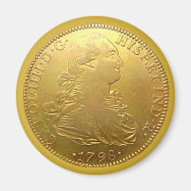 Magnet Faux Spain Guld Doubloon