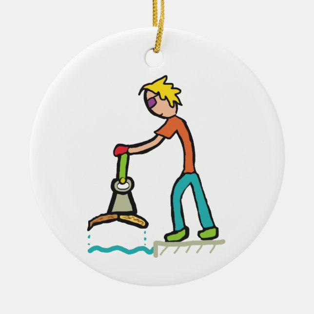 Magnet Fishing Julgransprydnad Keramik (Framsidan)