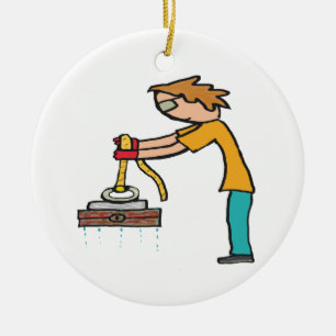 Magnet Fishing Julgransprydnad Keramik