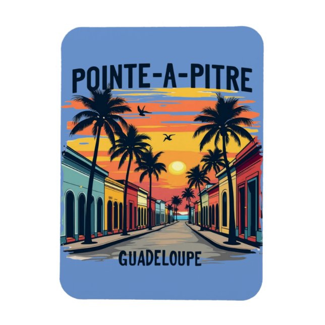 Magnet flexible Guadeloupe – Souvenir coucher de s (Vertikal)