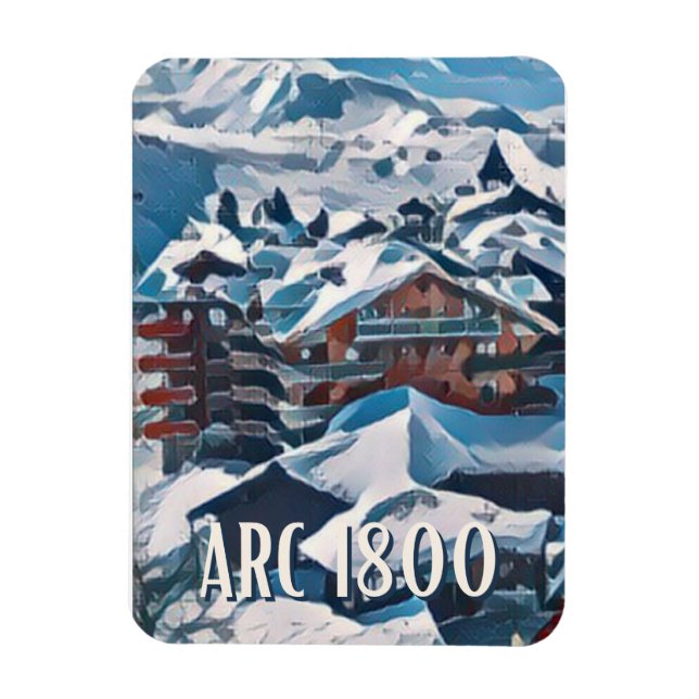 Magnet Flexible Les Arcs Station de ski (Vertikal)