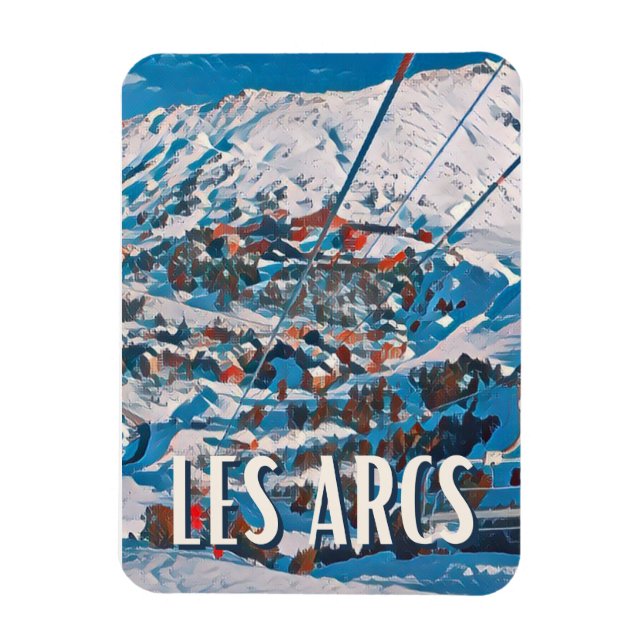 Magnet Flexible Les Arcs Station de ski (Vertikal)