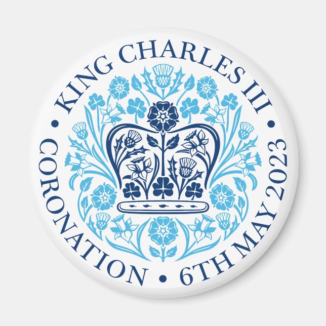 Magnet for 2023 Coronation - Blue (Framsidan)