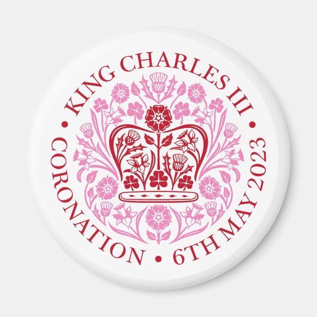 Magnet for 2023 Coronation - Red (Framsidan)