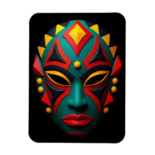 Magnet för afrikansk mask (Vertikal)