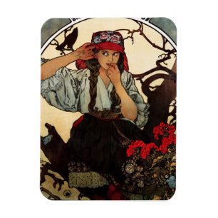 Magnet för Alphonse Mucha Moravian lärarekör