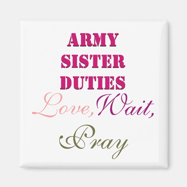 MAGNET FÖR ARMY SISTER TULTS (Framsidan)