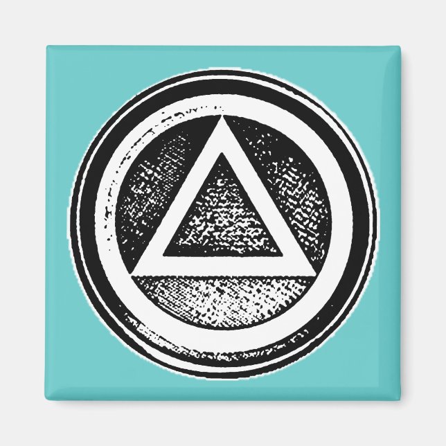 Magnet för återvinningssäkerhet för cirkel och tri (Framsidan)