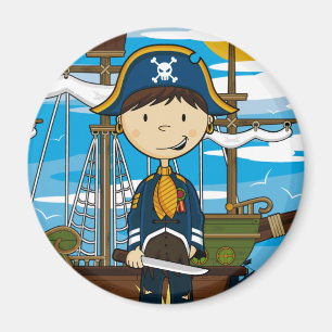 Magnet för barnpiratkapten