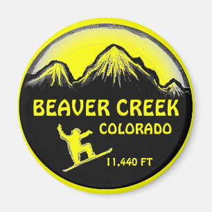 Magnet för Beaver Creek Colorado gul