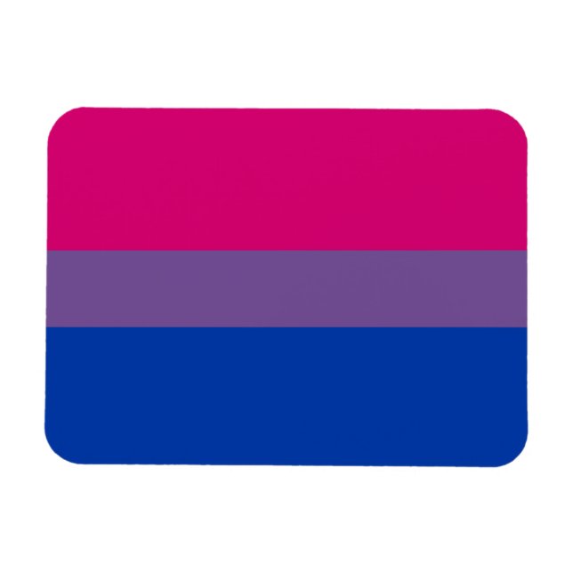 Magnet för Bi-Pride-Flagga (Premium) (Horisontell)