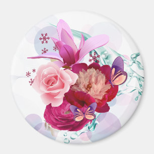 Magnet för blommadekor 12
