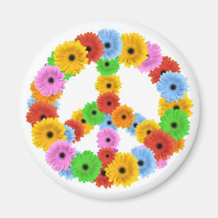 Magnet för blommafredsymbol