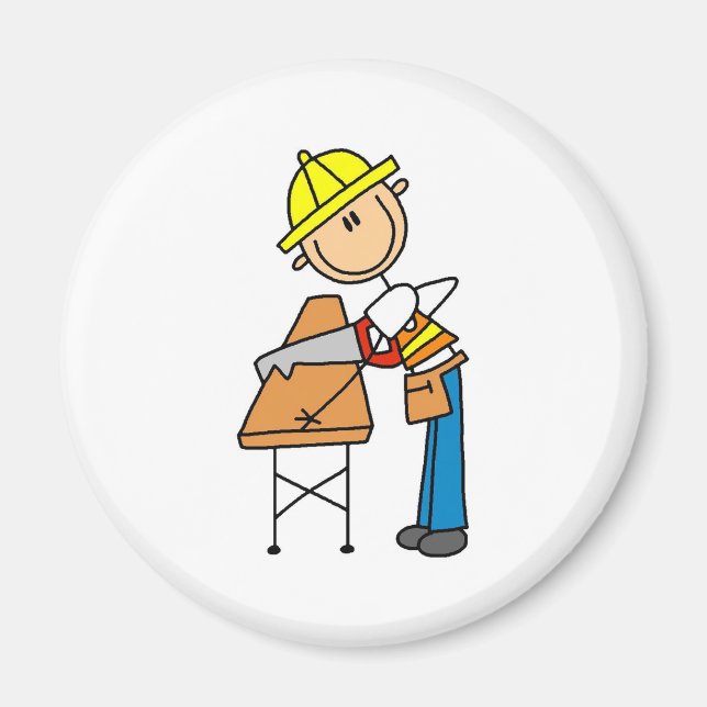 Magnet för byggarbetares sågverk (Framsidan)