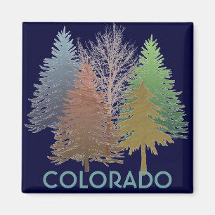 Magnet för Colorado färgrik trädsouvenir