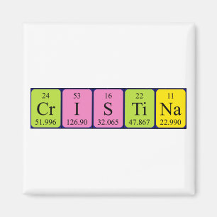 Magnet för Cristina periodisk bordnamn
