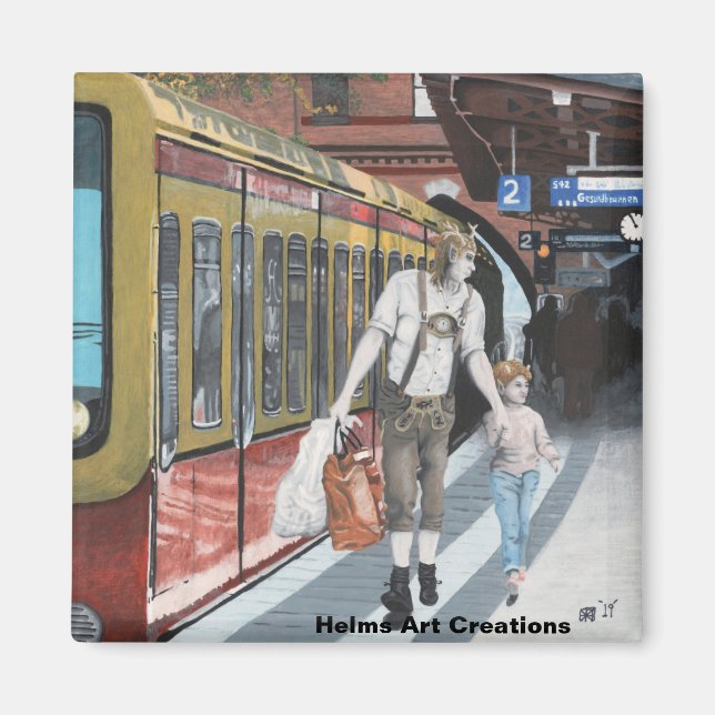 Magnet för den tyska Elf-familjens köp av Fantasy- (Framsidan)