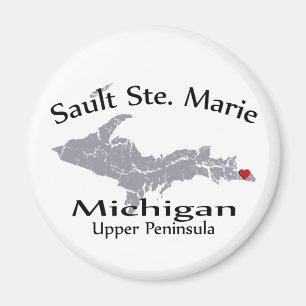 Magnet för design för Sault Ste Marie Michigan