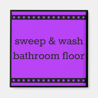 Magnet för diagram - svepa och tvätta badrum golv
