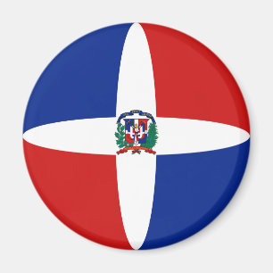 Magnet för Dominikanska republikenFisheye flagga